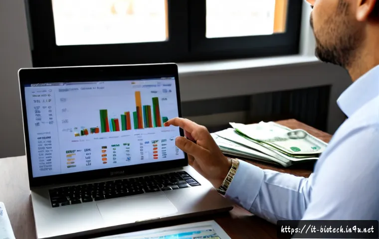 Home 17 바이오 제약 회사 주식 - Photorealistic Italian private investor reviewing biotechnology and pharmaceutical stock performance...
